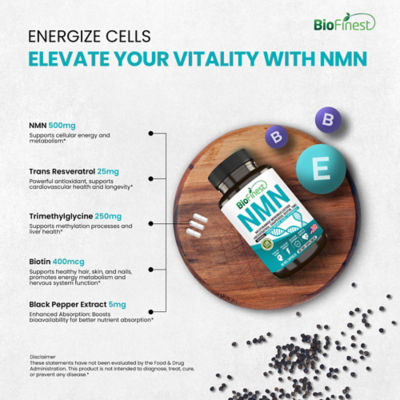 Biofinest NMN 增補劑 15000mg（60 粒素食膠囊） 7