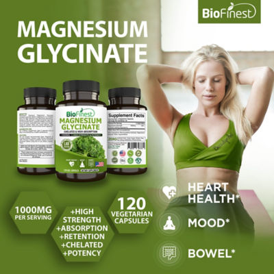 Biofinest 甘胺酸鎂補充劑（120 粒素食膠囊） 3