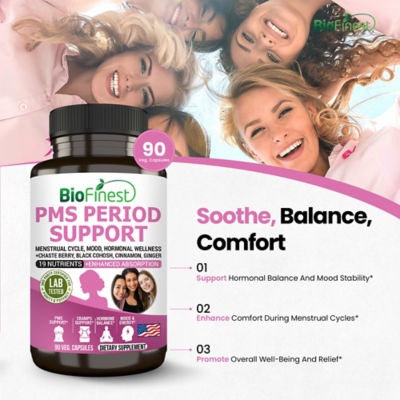 Biofinest PMS經期支持補充品（90粒素食膠囊） 6
