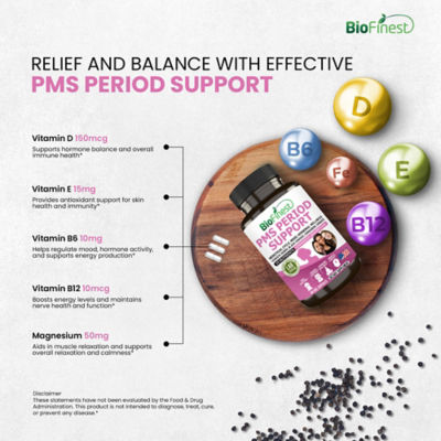 Biofinest PMS經期支持補充品（90粒素食膠囊） 7