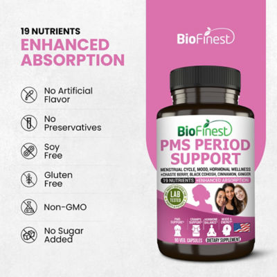 Biofinest PMS經期支持補充品（90粒素食膠囊） 8