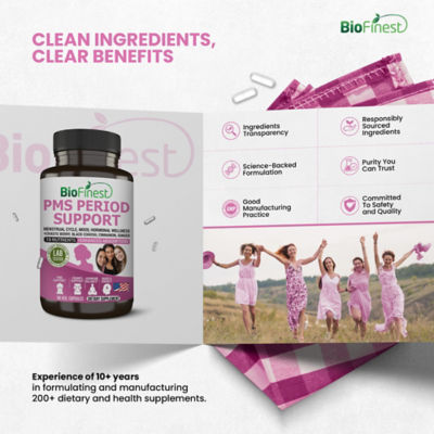 Biofinest PMS經期支持補充品（90粒素食膠囊） 9