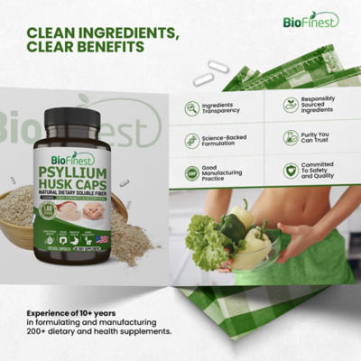 Biofinest 洋車前子殼膠囊補充劑（120粒素食膠囊） 9