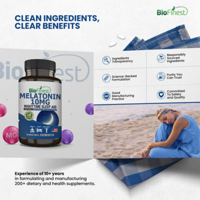 Biofinest 褪黑素10毫克補充劑（120片包衣片） 9