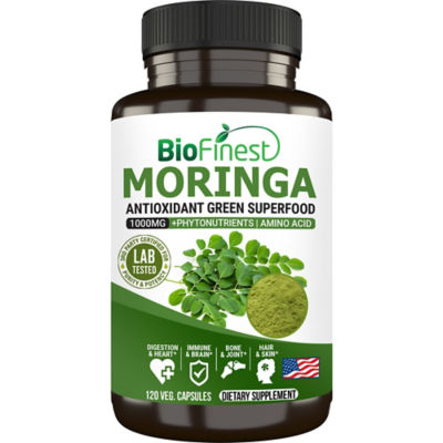 Biofinest 辣木葉1000毫克補充劑（120粒素食膠囊） 1