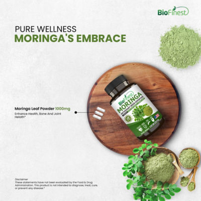 Biofinest 辣木葉1000毫克補充劑（120粒素食膠囊） 7