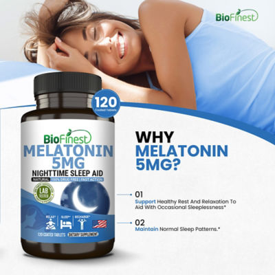 Biofinest 褪黑素5毫克補充劑（120片包衣片） 6