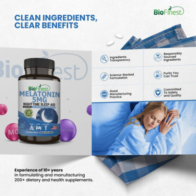 Biofinest 褪黑素5毫克補充劑（120片包衣片） 9