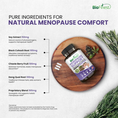 Biofinest 更年期支持補充劑（120粒素食膠囊） 7