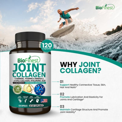 Biofinest 關節膠原蛋白補充劑軟骨素薑黃維生素（120粒膠囊） 6