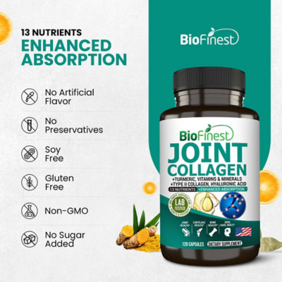Biofinest 關節膠原蛋白補充劑軟骨素薑黃維生素（120粒膠囊） 8