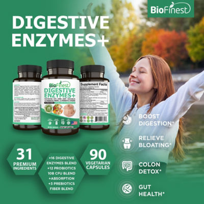 Biofinest 消化酵素補充劑（90 粒素食膠囊） 3