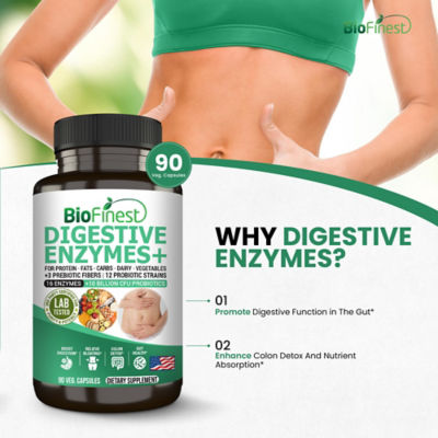 Biofinest 消化酵素補充劑（90 粒素食膠囊） 6