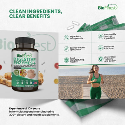 Biofinest 消化酵素補充劑（90 粒素食膠囊） 9