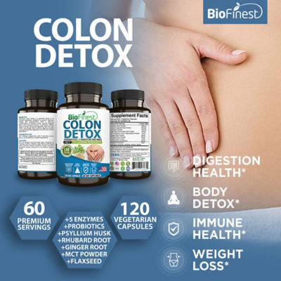 Biofinest Colon Detox Probiotics Enzyme Weight Loss Bloating (120 Veg. Capsules) 3