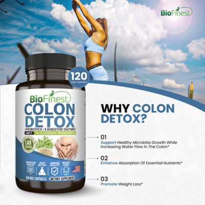 Biofinest Colon Detox Probiotics Enzyme Weight Loss Bloating (120 Veg. Capsules) 6