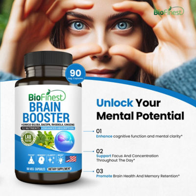Biofinest 脑力增强补充剂（90 粒素食胶囊） 6