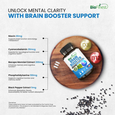 Biofinest 脑力增强补充剂（90 粒素食胶囊） 7