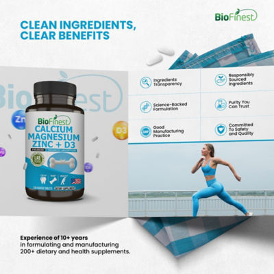 Biofinest 鈣鎂鋅維生素 D3 補充品（120 片包衣片） 9