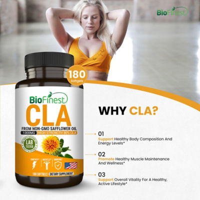 Biofinest CLA 1000毫克補充劑（180粒軟膠囊） 6