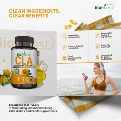 Biofinest CLA 1000毫克補充劑（180粒軟膠囊） 9