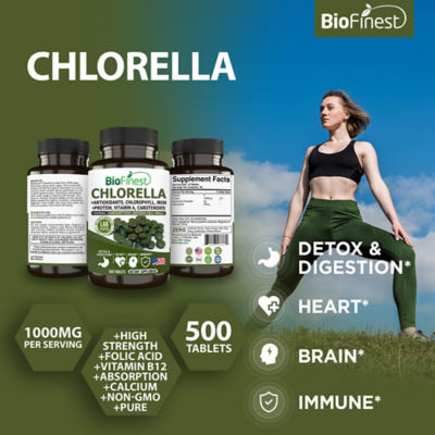 Biofinest 小球藻 1000 毫克补充剂（500 片） 3