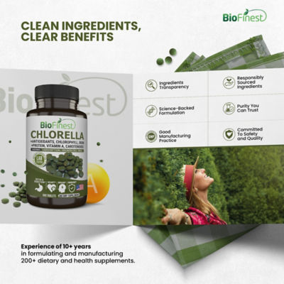 Biofinest 小球藻 1000 毫克补充剂（500 片） 9