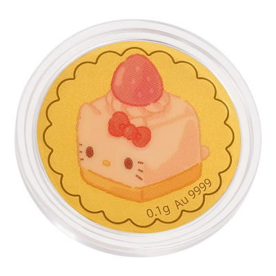 Goldheart 999 Gold 0.1G Sanrio Characters KoroKoro Sweets Hello Kitty Coin 1