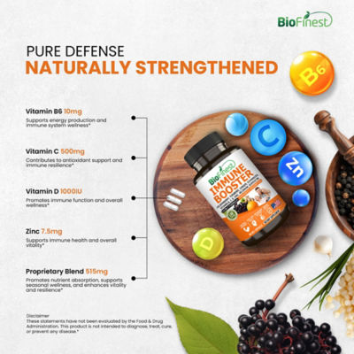 Biofinest 免疫增強補充劑（90 粒素食膠囊） 7