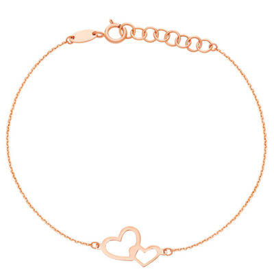 Goldheart Arden Twin Hearts Bracelet - Rose Gold 1