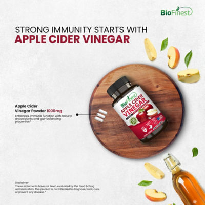 Biofinest 蘋果醋 ACV 1000mg 補充劑（120 粒素食膠囊） 7