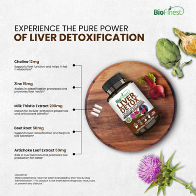 Biofinest 肝臟排毒補充劑（120 粒素食膠囊） 7