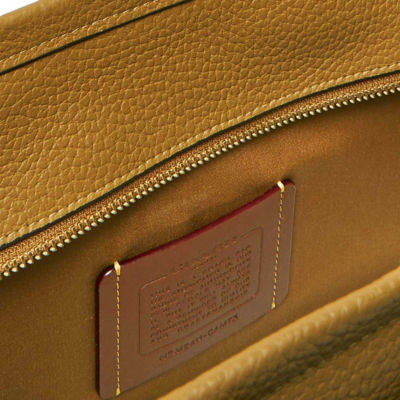COACH Pebble Leather Cargo Tote Bag Honey Brown CAM75 5