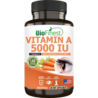 Biofinest Vitamin A 5000IU Supplement (360 Softgels) 1
