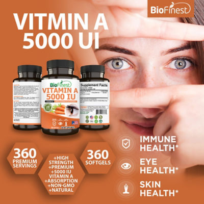 Biofinest Vitamin A 5000IU Supplement (360 Softgels) 3