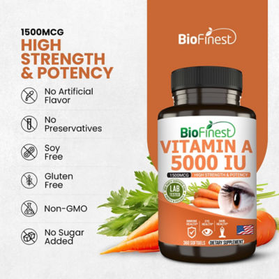 Biofinest Vitamin A 5000IU Supplement (360 Softgels) 8