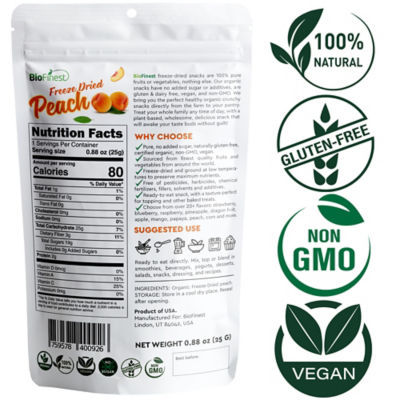 Biofinest 【3包组合装】Biofinest 冻干桃子 25克 4
