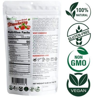 Biofinest 【3包组合装】Biofinest 冻干草莓 25克 4