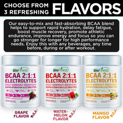 Biofinest 葡萄口味 BCAA 2:1:1 電解質粉 肌肉補水 7