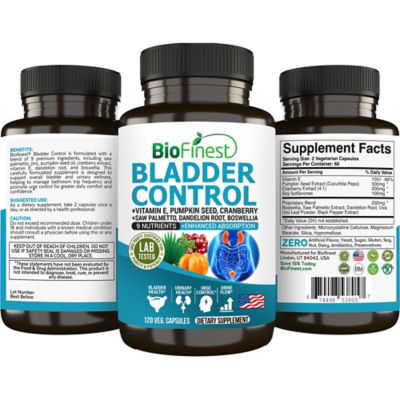 Biofinest膀胱控制補充劑（120粒素食膠囊） 2
