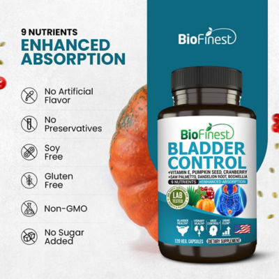 Biofinest膀胱控制補充劑（120粒素食膠囊） 8