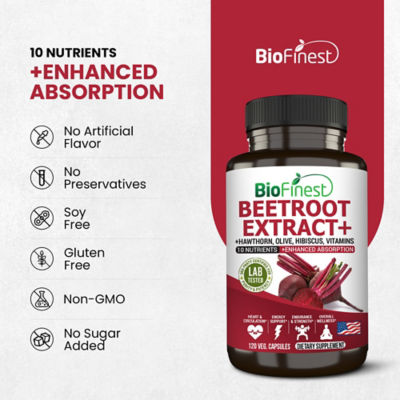 Biofinest甜菜根萃取物補充品（120粒素食膠囊） 8