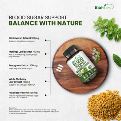 Biofinest血糖支持补充剂（120 粒素食胶囊） 6