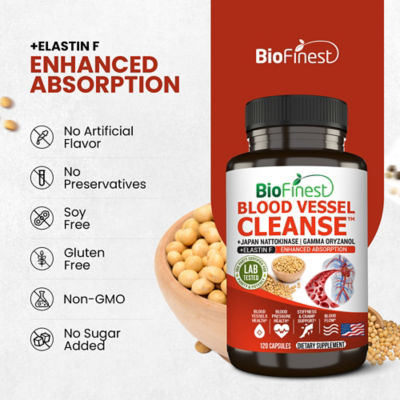 Biofinest 血管清潔劑納豆激酶（120 粒膠囊） 8