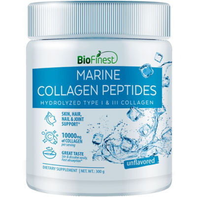 Biofinest 海洋膠原蛋白肽粉 10000毫克 適用於皮膚和頭髮 無味 1