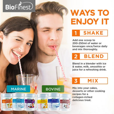 Biofinest 海洋膠原蛋白肽粉 10000毫克 適用於皮膚和頭髮 無味 6