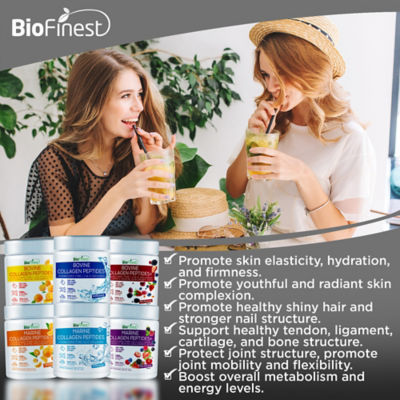 Biofinest海洋膠原蛋白肽粉5000毫克，富含維生素C和漿果成分 4