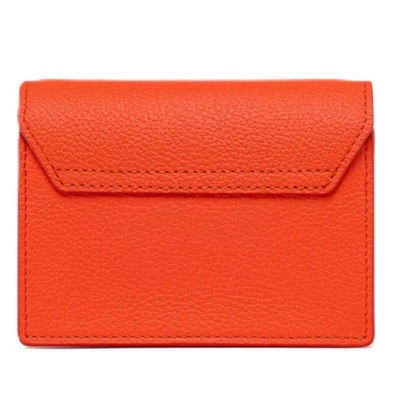 MCM Himmel Crossbody Wallet in Embossed Logo Leather (Orange) 5