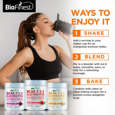 Biofinest 西瓜口味 BCAA 2:1:1 電解質粉 肌肉補水 6