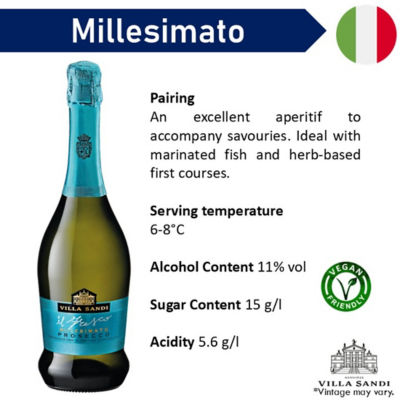 VILLA SANDI [Bundle of 6] Villa Sandi Il Fresco Millesimato Prosecco 4